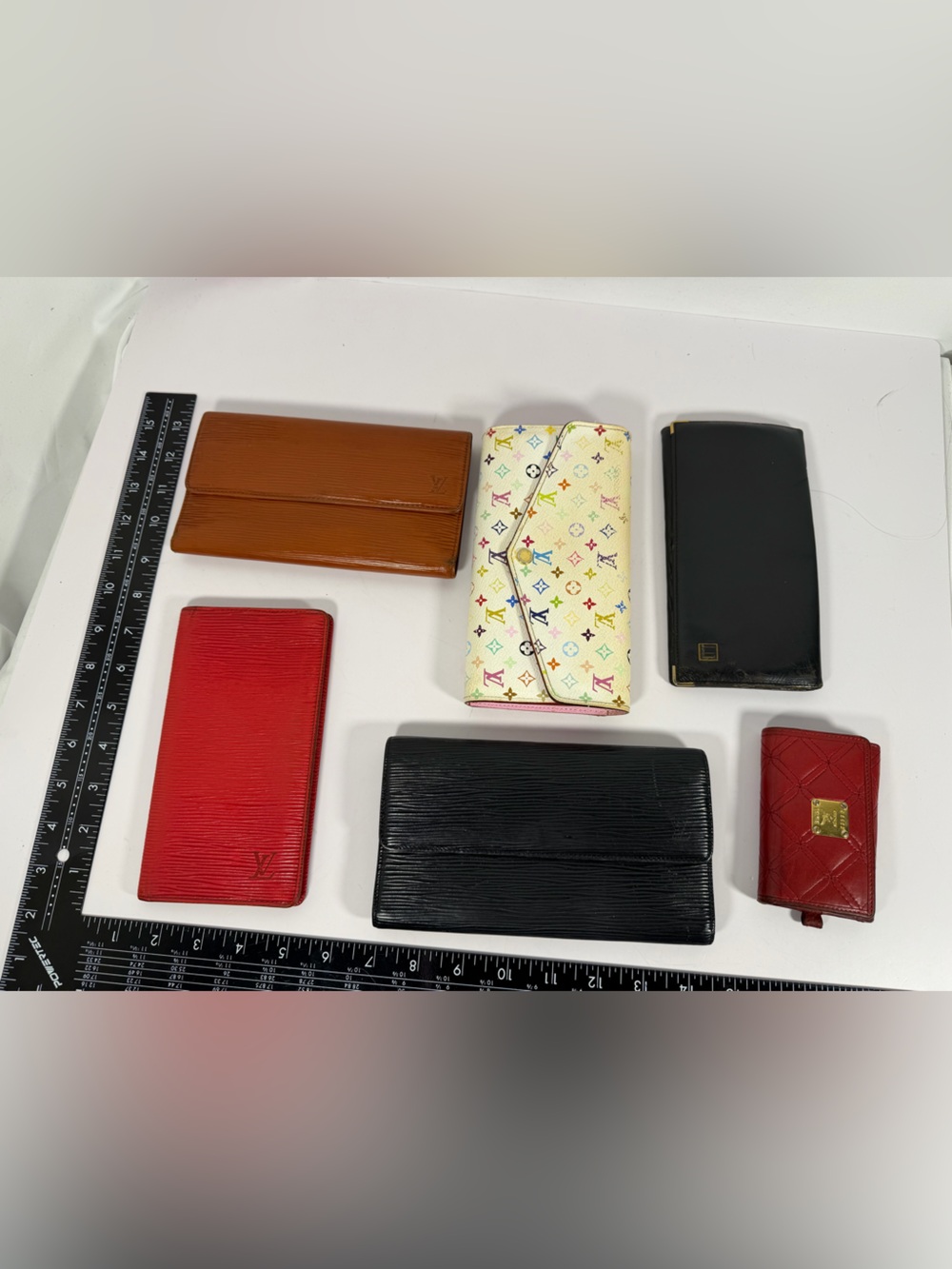 Louis Vuitton 5 Wallet Rehab Project Lot + MCM Key Holder Bonus